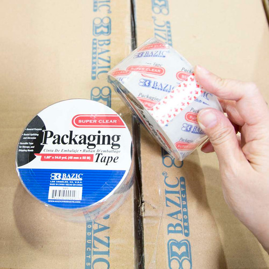 BAZIC 1.88" X 54.6 Yards Clear Packing Tape