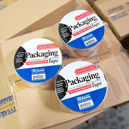 BAZIC 1.88" X 54.6 Yards Clear Packing Tape