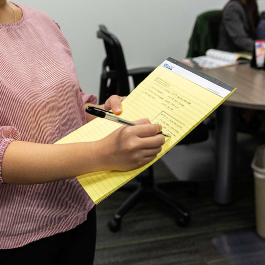 BAZIC 50 Ct. 8.5" X 11.75" Canary Perforated Writing Pads (12/Pack)