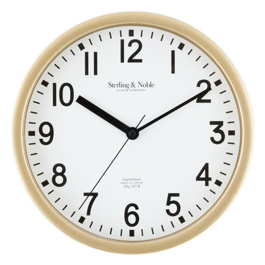Mainstays Indoor 8.78" Gold Analog Round Wall Clock
