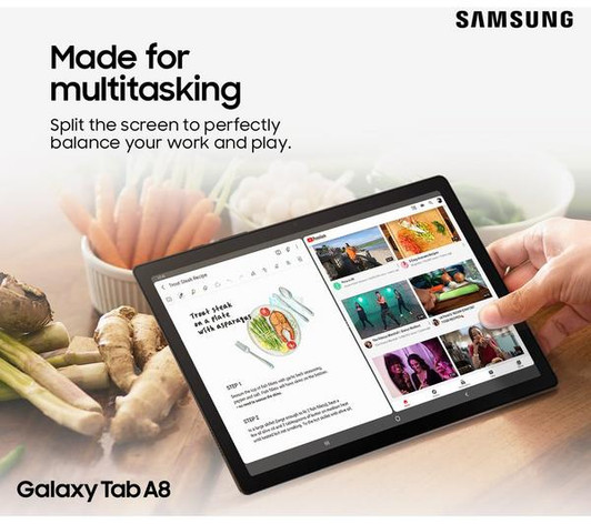 Samsung Tab A8 Silver 32GB WiFi 10.5" Screen Tablet