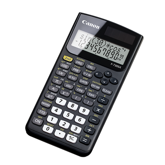 Canon F-730SX Scientific Calculator, 163 Functions, Dual power, Black