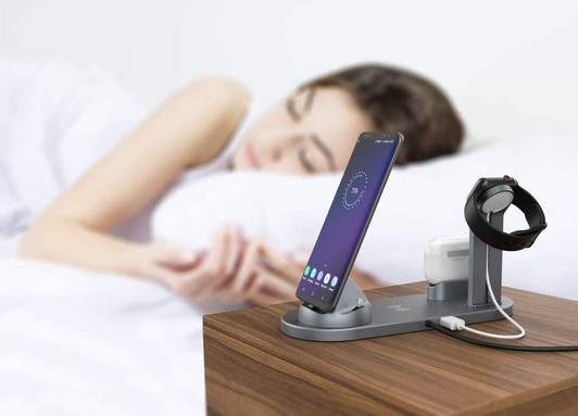 Multi Function Wireless Charger Dock Station for Airpods Watchs & Phones