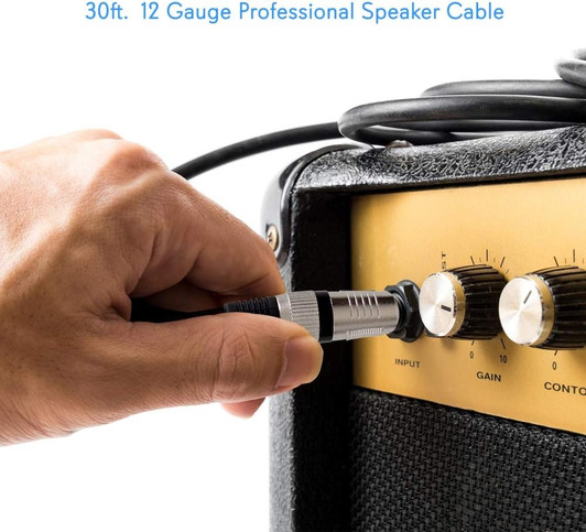 StudioZ 30Ft 1/4" Audio Mono Male to Male 30Ft cable