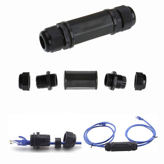 Anmbest Shielded RJ45 Cat5 - Cat6 Waterproof Outdoor LAN Cable Connector female to female Coupler Adapter