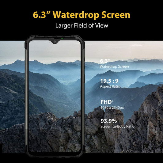 Ulefone Armor 7 Rugged Smartphone Unlocked, Android 10, IP68/69K Waterproof Cell Phones Helio P90 8GB+128GB, 48MP + 2MP + 2MP Triple Camera, 5500mAh QI Wireless Charge, 6.3" FHD+, Global Bands, NFC