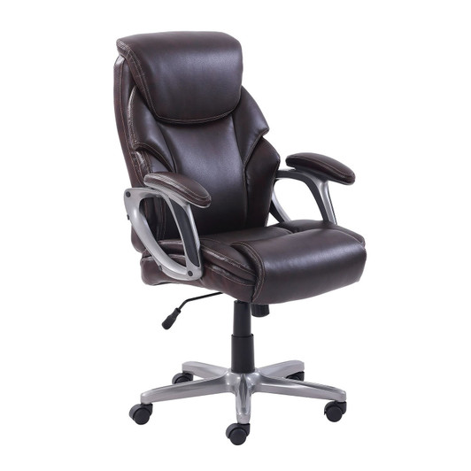 Serta Manager's Office Chair, Brown up to 250 lbs.