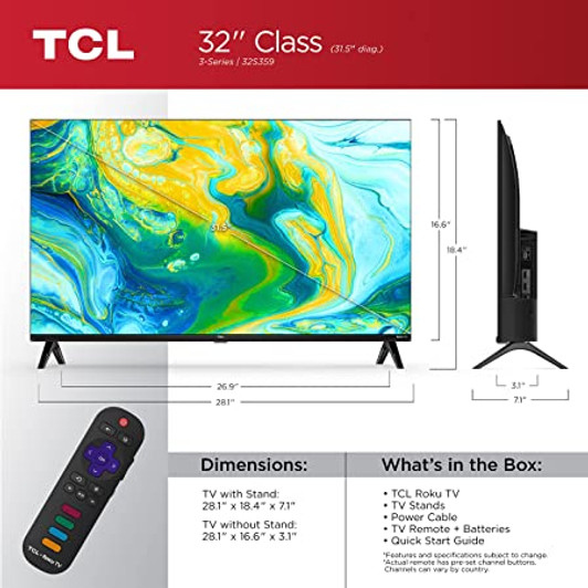 TCL 32" 1080P Android Smart TV with Bluetooth