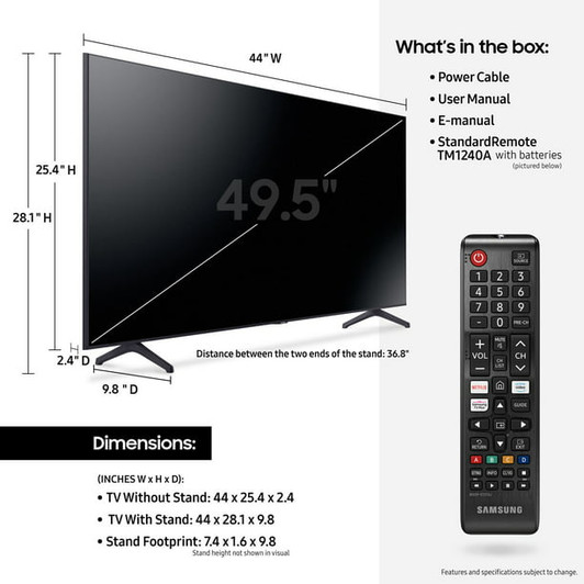 SAMSUNG 50" TU690T UHD 4K Smart TV powered by Tizen