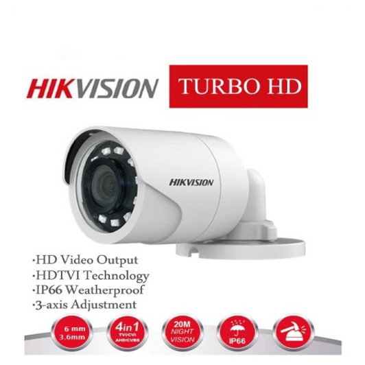 Hikvision 1080P Bullet 4 in 1 Switchable Camera 2.8MM, Indoor/ Outdoor - PVC