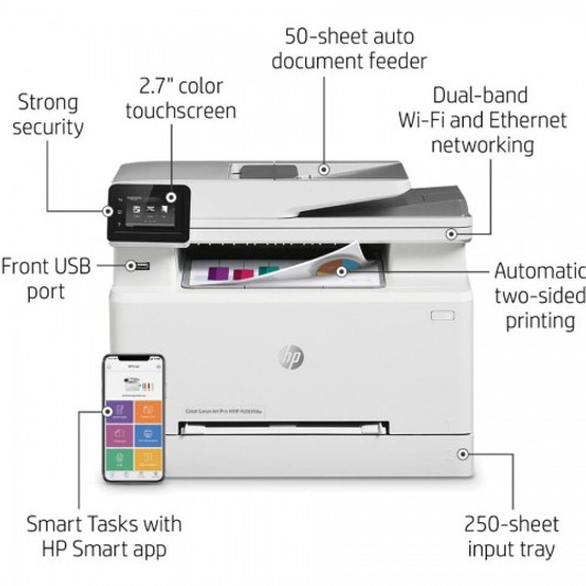 HP M283FDW All in One Color Laser Wireless printer 220 Volt