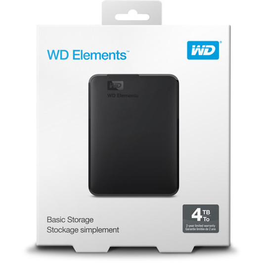 WD 4TB USB 3.0 Portable external Hard drive - Black