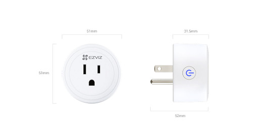 EZVIZ T30 Smart Plug 110V Compatible with Google & Alexa