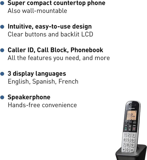 Panasonic 2 Handset - KX-TGB812S Cordless Phone with DECT 6.0 Panasonic 2 Handset - KX-TGB812S Cordless Phone with DECT 6.0