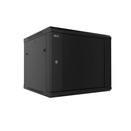 Nexxt 15U 450mm NPC-F15U64B - Wall Cabinet with Tempered Glass Door, Semi-assembled
