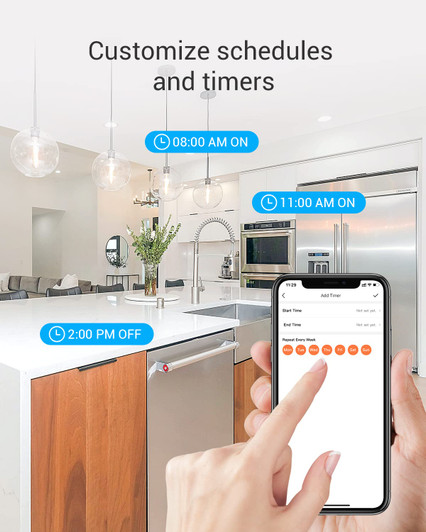 EZVIZ T30-B Smart Plug Compatible with Alexa, Google Home, Remote Control