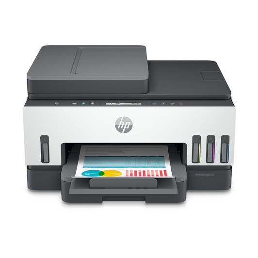 HP Smart Tank 750 - AIO Inkjet Printer, Wireless, Color, ADF, White