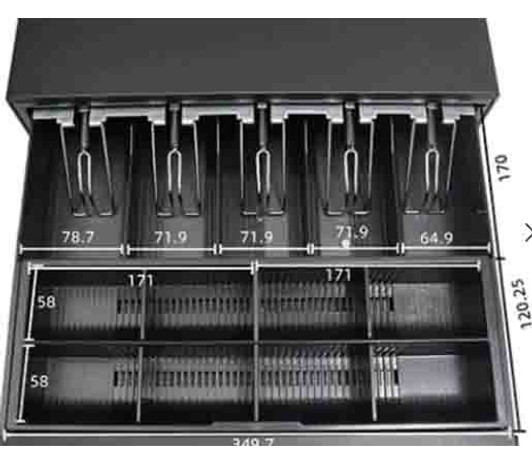 Agiler Cash Drawer 16" x 16" x 4.5" with Removeable Coin Pan With 5 bill / 8 Coin Slots FOR POS