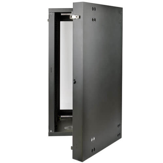 Tripp Lite 26U Wall Mount Rack Enclosure Server Cabinet with Acrylic Glass Door - Black