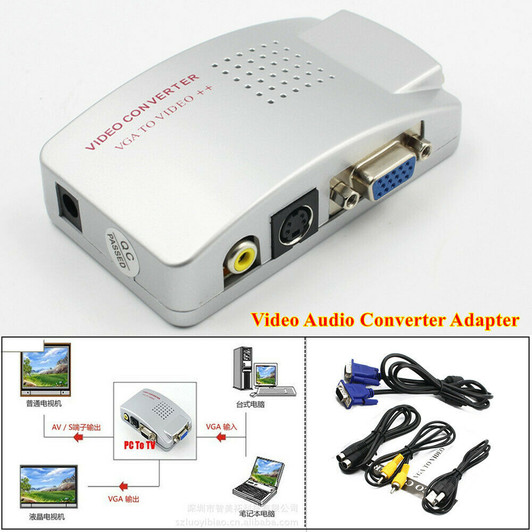 RCA Audio video  to VGA, TV to PC Converter