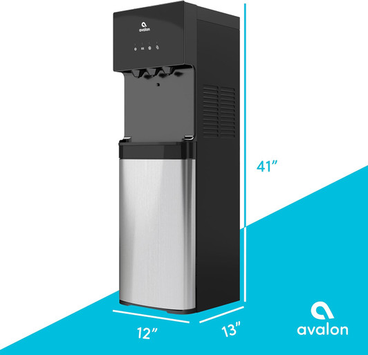 Avalon Bottom Loading Water Dispenser with BioGuard with 3 Temperature Settings - Black