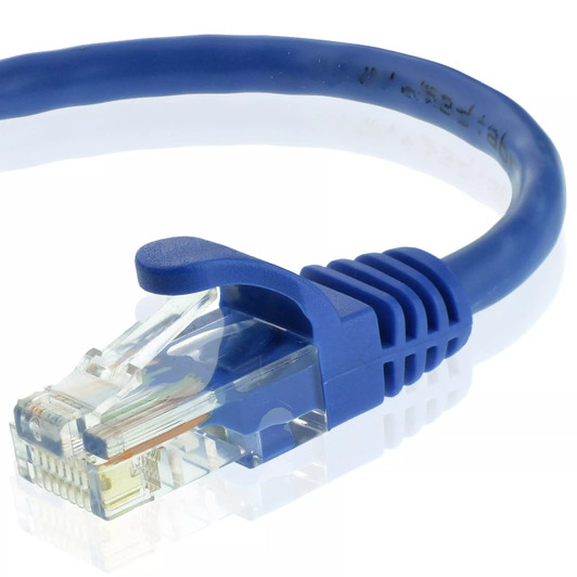 CTG 2Ft Cat6 Network Ethernet Patch Cable Compatible with PC, Laptop, Modem, Router, TVs, Printer Cord, Consoles for Home and Office-Blue.