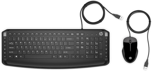 HP USB Wired Keyboard and Mouse 200, Black