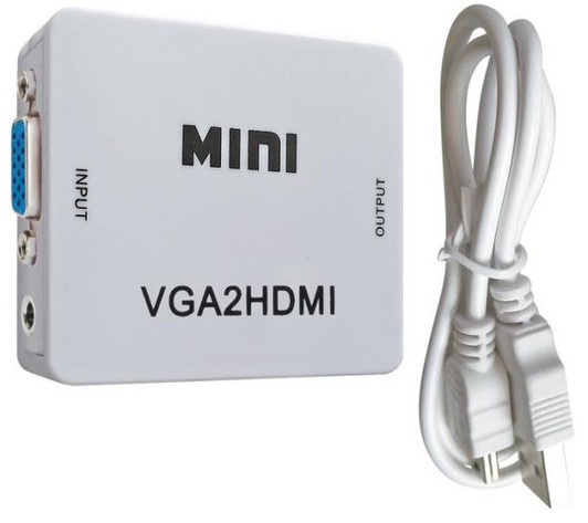 VGA & Audio to HDMI Mini Converter Adapter