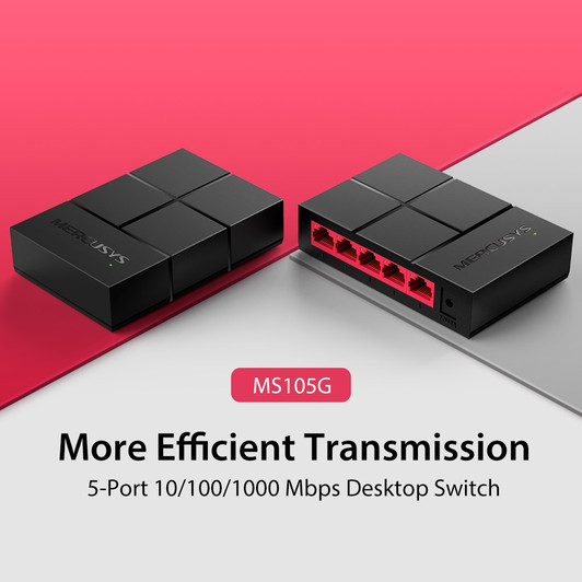 MERCUSYS 5 Port Gigabit Desktop Switch Supports 10/100/1000Mbps