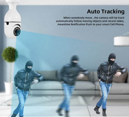 WIFI Panorama Camera Wireless Security 360° 1080P IP E27 Light Bulb