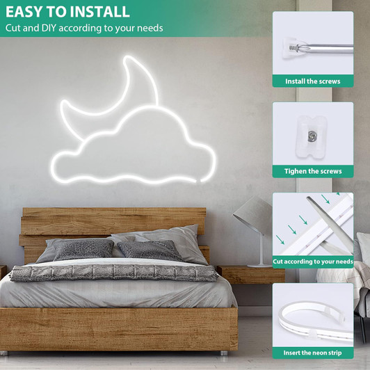 White Neon Outdoor LED Strip light 5 Meters 12 volt