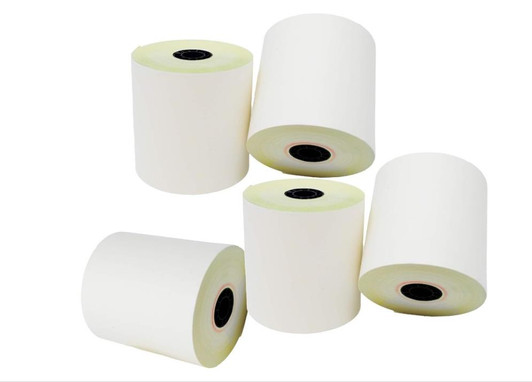 PPP 2 Ply 3" X 90ft Carbonless Paper Rolls 50 Pack
