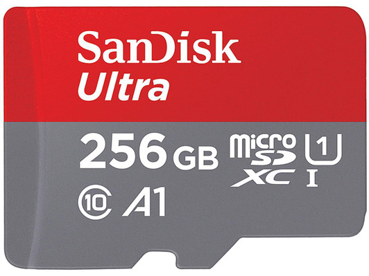SanDisk 256GB MicroSD Card 100MB/s, C10, U1, Full HD, A1 SanDisk 256GB MicroSD Card 100MB/s, C10, U1, Full HD, A1