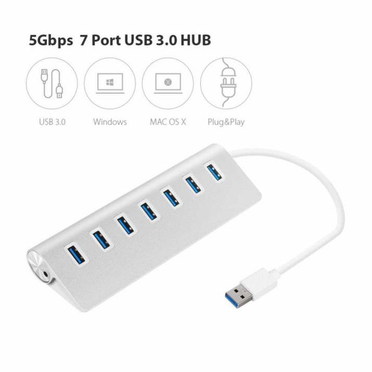 CTG 7 Ports USB 3.0 Hub - Triangle Aluminum Alloy
