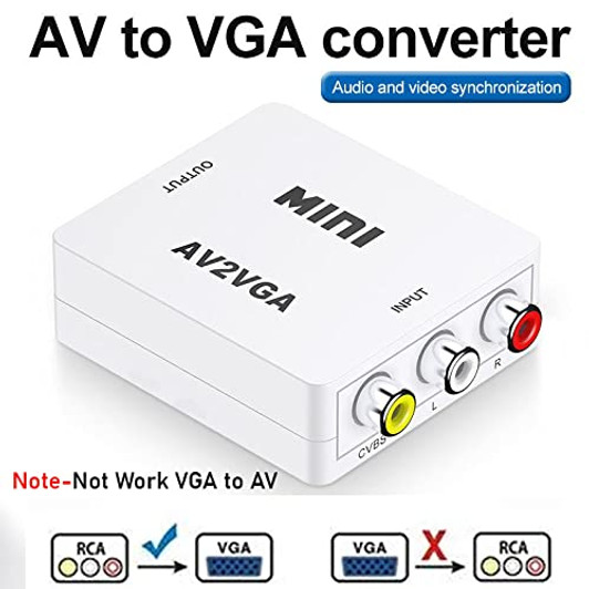 CTG RCA Audio video  to VGA Converter Adapter