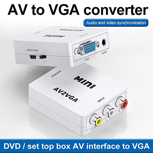 CTG RCA Audio video  to VGA Converter Adapter