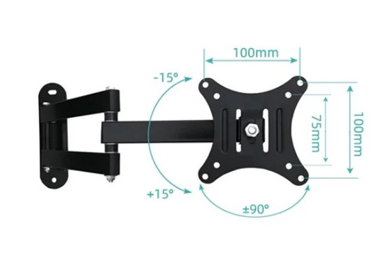 CTG-DF03 TV STAND BRACKET 14"-27" Cold Rolled Steel TILT UPTO 15 ~ +15 Degree