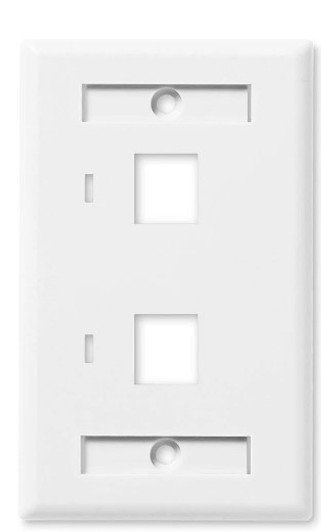 CTG Wall Plate Two ports 120*80mm,White. CTG Wall Plate Two ports 120*80mm,White.