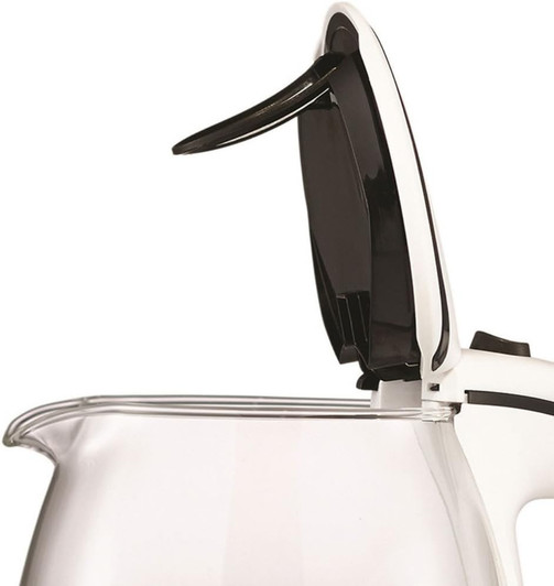 Brentwood Cordless Glass Tea Kettles 1.7 Liter Capacity- White