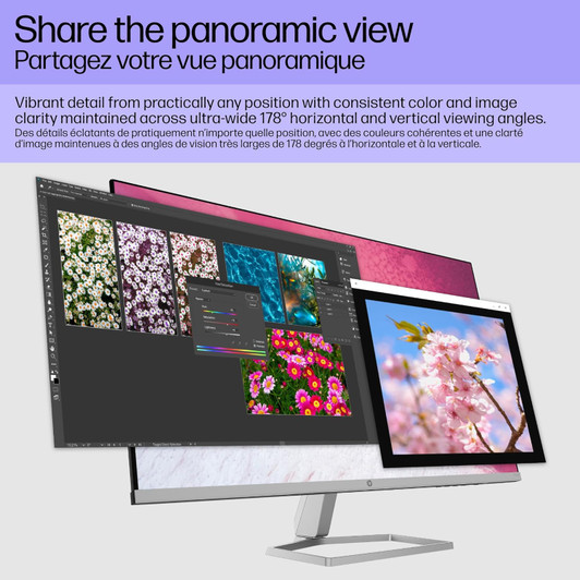 HP M32F FHD 32" IPS Monitor, Silver, 2 HDMI 1 VGA,1080P