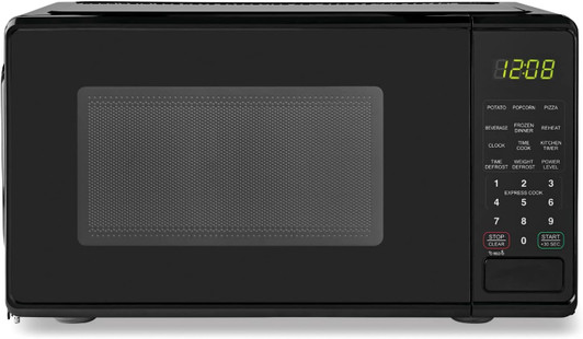 Mainstays 0.7 Cu ft Countertop Microwave Oven, 700 Watts, Black