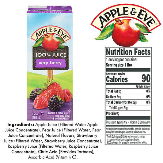 Apple & Eve 100% Juice Variety Pack (6.75 fl. oz., 36 pk.)