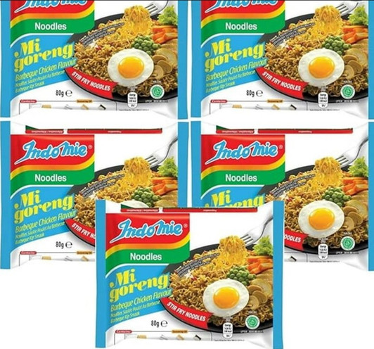 Indomie Barbeque Chicken Flavour Instant Noodles, 5 Pack