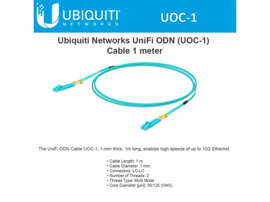 Ubiquiti 3ft Multi Mode LC-LC Duplex Connectors Fiber Optic Patch Cord Network Cable Ubiquiti 3ft Multi Mode LC-LC Duplex Connectors Fiber Optic Patch Cord Network Cable
