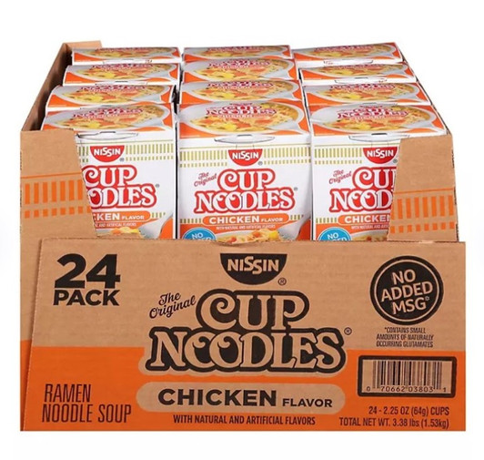 Nissin Cup Noodles, Chicken Flavor 2.25 oz., 24 ct.