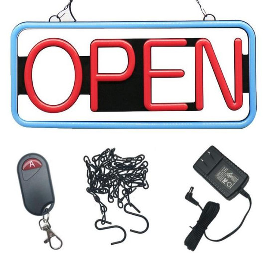 Neon LED Open Sign Board Multi-Colour With Remote.