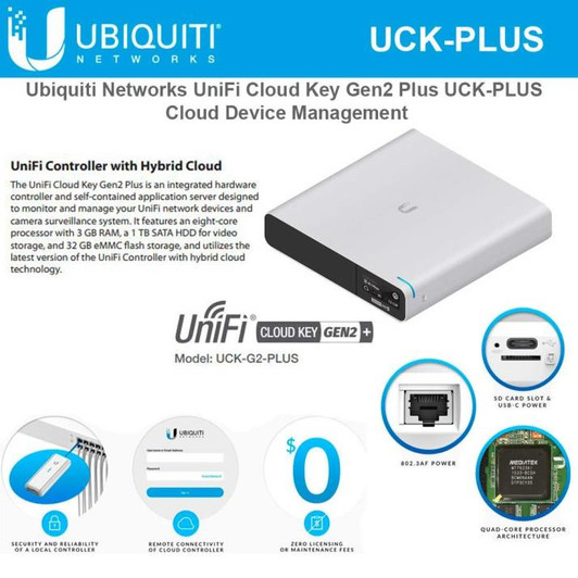 Ubiquiti Cloud Key Controller Gen2 Plus with NVR