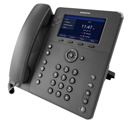 Sangoma P320 IP Phone - 4-Line, HD Voice, Gigabit Ethernet, 1 x USB, 4.3" IPS Color Display.