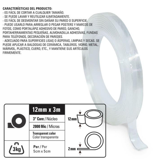Studmark Double Side Gel Tape.
