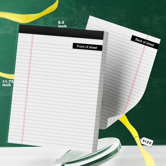 Studmark Writing Pads 8.5"X11.75" (216X298mm) Pack of 12 -White.
